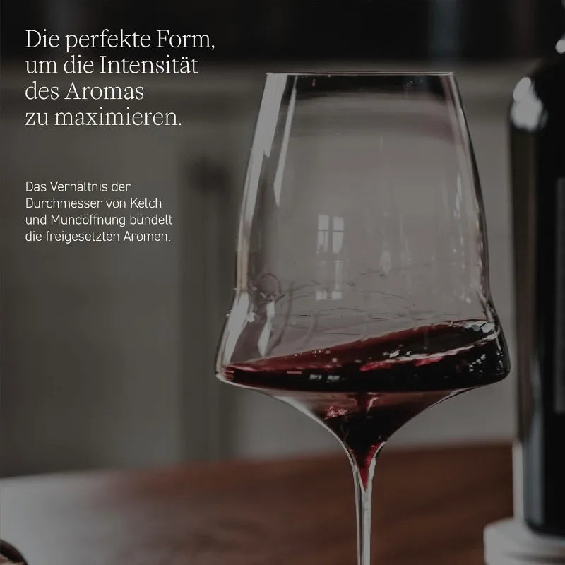 JOSEPHINE No 3  Red   Red wine glasses   purely handmade - Set of 2