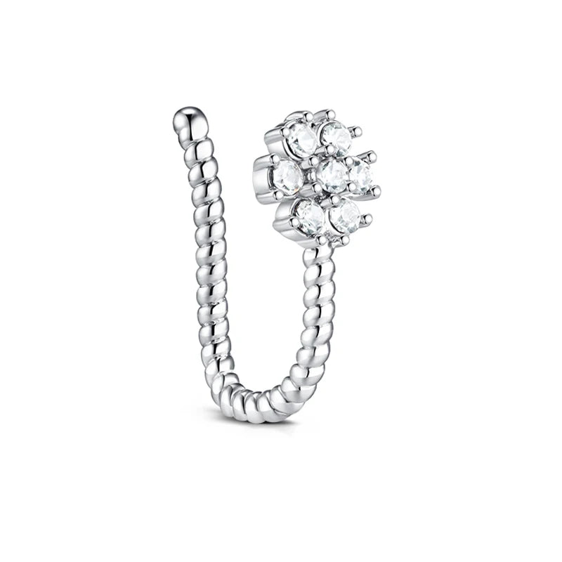 1Pcs Stainless Steel Nose Ring Hoop C Shape Septum Rings Non Piercing Ear Clip Earring Fake Nose RingsWomen Piercing Jewelry