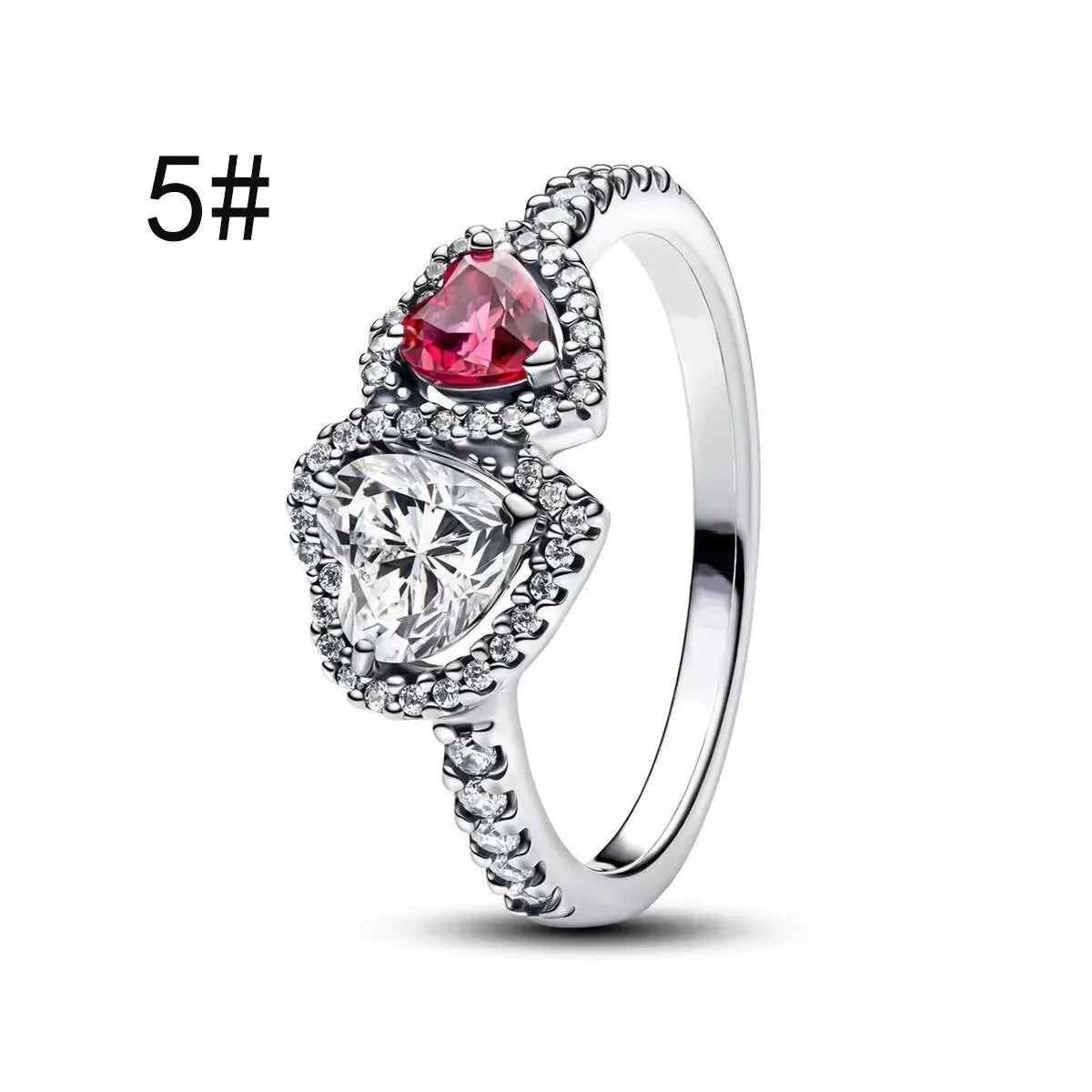 Fine Jewelry Pink Shining Bow Set Ring Earrings Bracelet Necklace Zircon Original 925 Sterling Silver DIY Women DIY Birthdy Gift