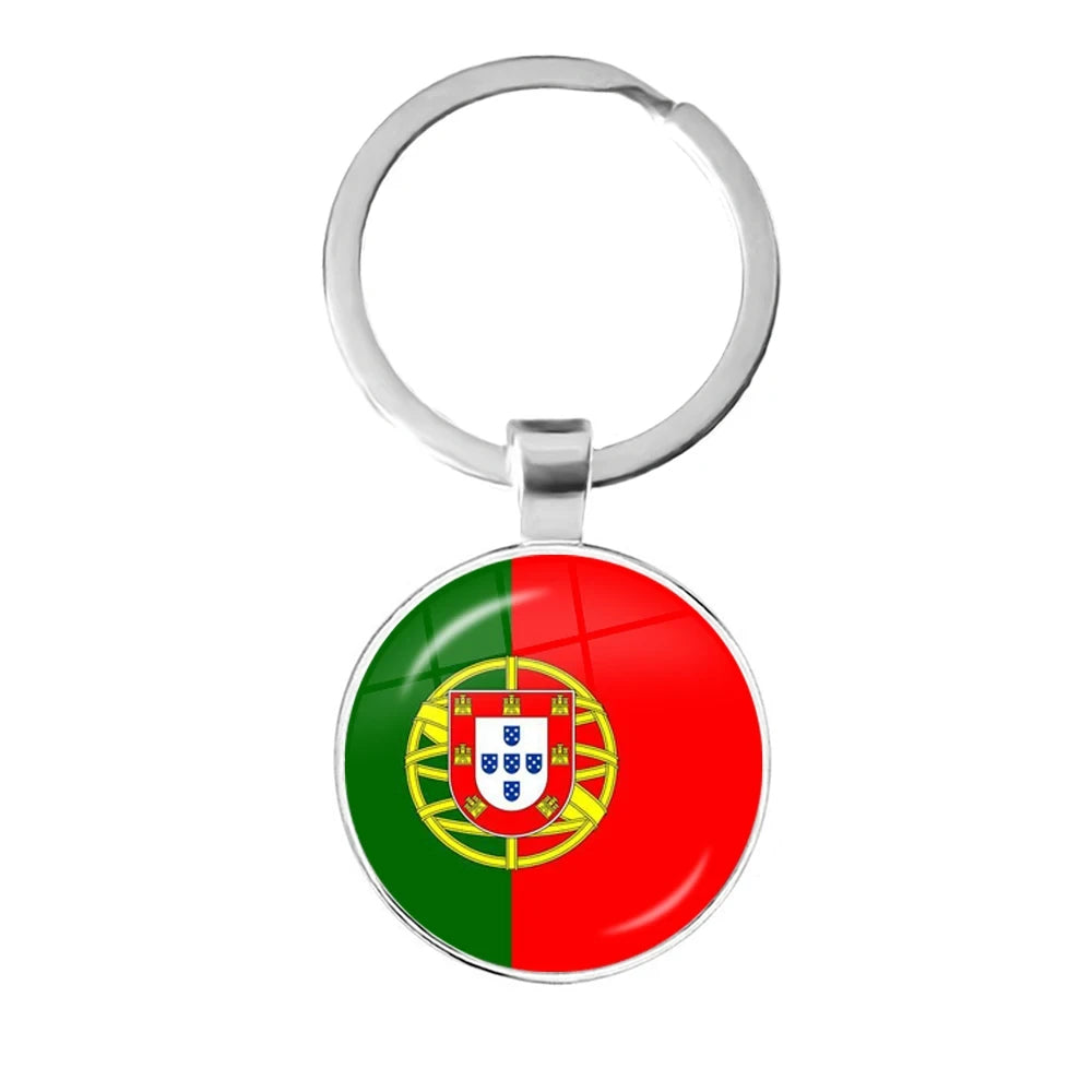 South Africa,Mozambique,Liberia,Cameroon,Cape Verde,Papua New Guinea,Algeria,Belgium,Portugal National Flag Keychains For Gift