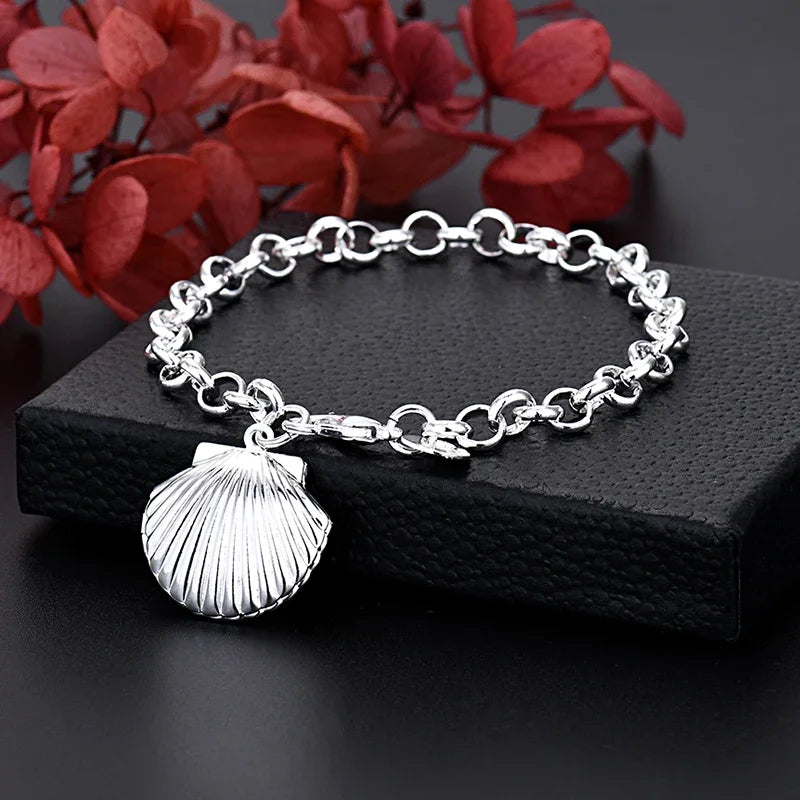 Fine Noble 925 Sterling Silver Solid Chain Bracelet For Women Men Charm Party Gift Wedding party Fashion Jewelry