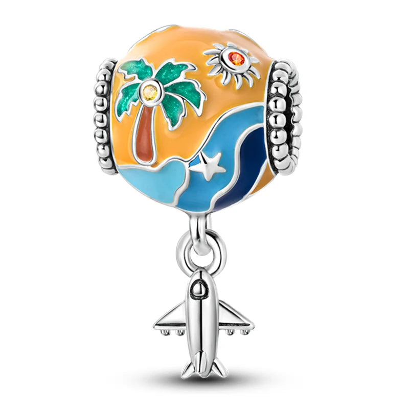 Ocean Trendy 925 Silver Dolphin Crab Boat Beach Charms Beads Fit 3mm Original Bracelets DIY Thoughtful Fine Jewelry Making Gifts