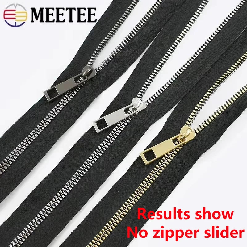 1/2/3/5Meters Meetee 3# 5# 8# 10# 15# Resin Zipper To The Meter for Sewing Down Jacket Outdoor Tent Continuous Zippers Material
