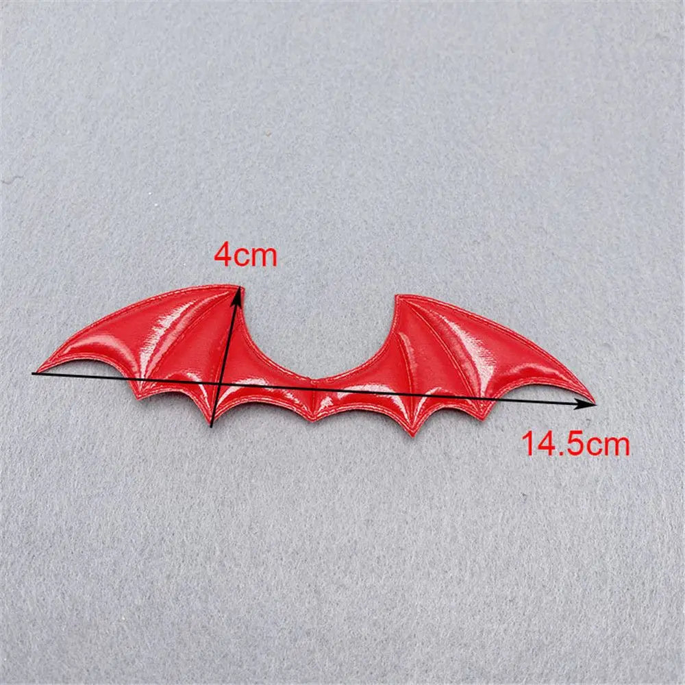 1/15Pcs 14.5*4CM Halloween Costume Fabric Demon Bat Wings Leather Patch Padded