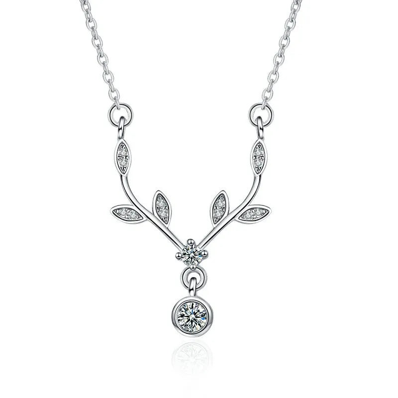 925 Sterling Silver Necklace For Women Round Pendent Sparkling Pave CZ Necklace Fashion Anniversary Birthday Jewelry Gifts N325