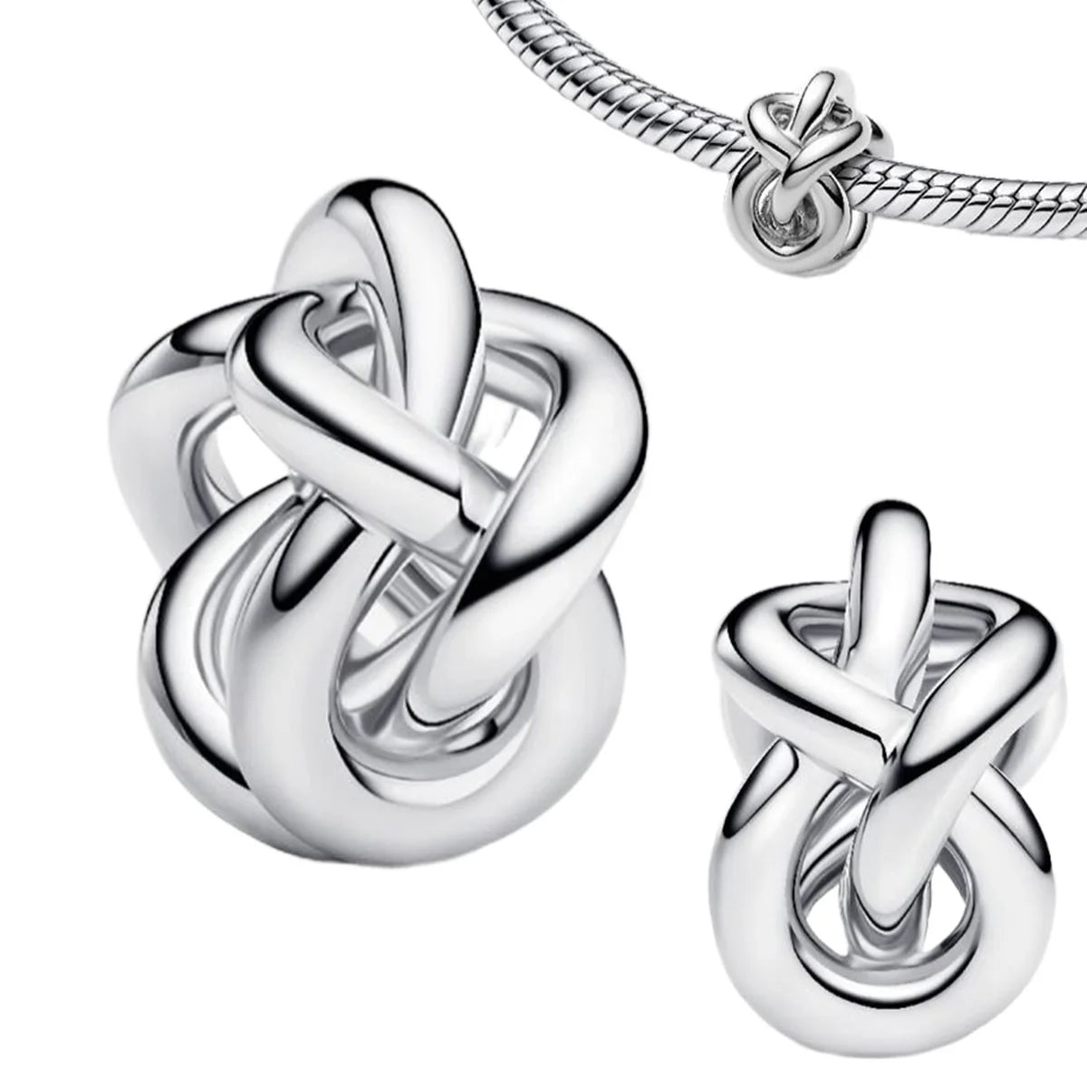 Pink Bow Ring Set Original 925 Sterling Silver Colorful Zircon Ring Earrings Bracelet Necklace Original DIY Women's Jewelry Gift