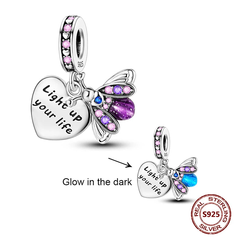 925 Sterling Silver Strawberry Turtle Owl Charm Beads Suitable For Original Bracelet Women DIY Jewelry Making Birthday Gifts