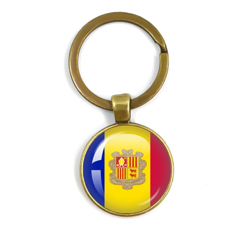 European National Flags, Albania, Andorra, Belarus, Belgium, Bosnia and Herzegovina, Bulgaria, Croatia, Popular Key Chain