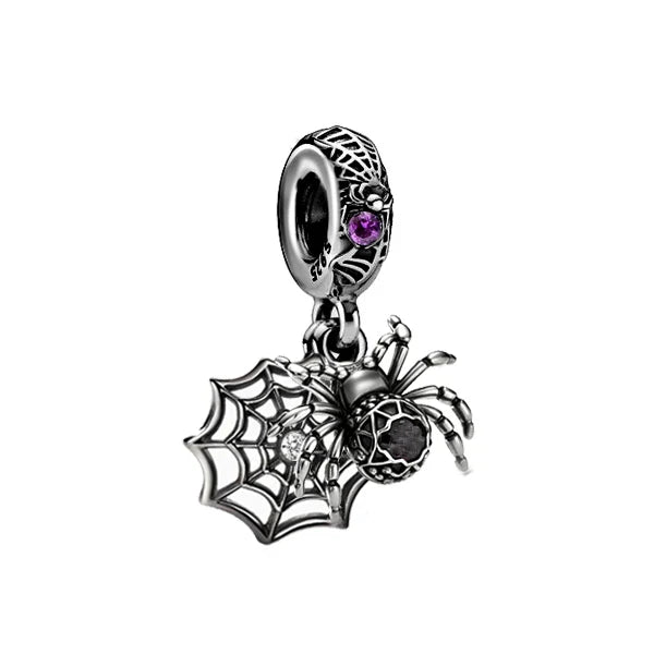 Halloween Dark Demons Pumpkin Bat 925 Sterling Silver Bead Charm Hang Fit Original Bracelet Necklace DIY Fashion Jewelry Making﻿