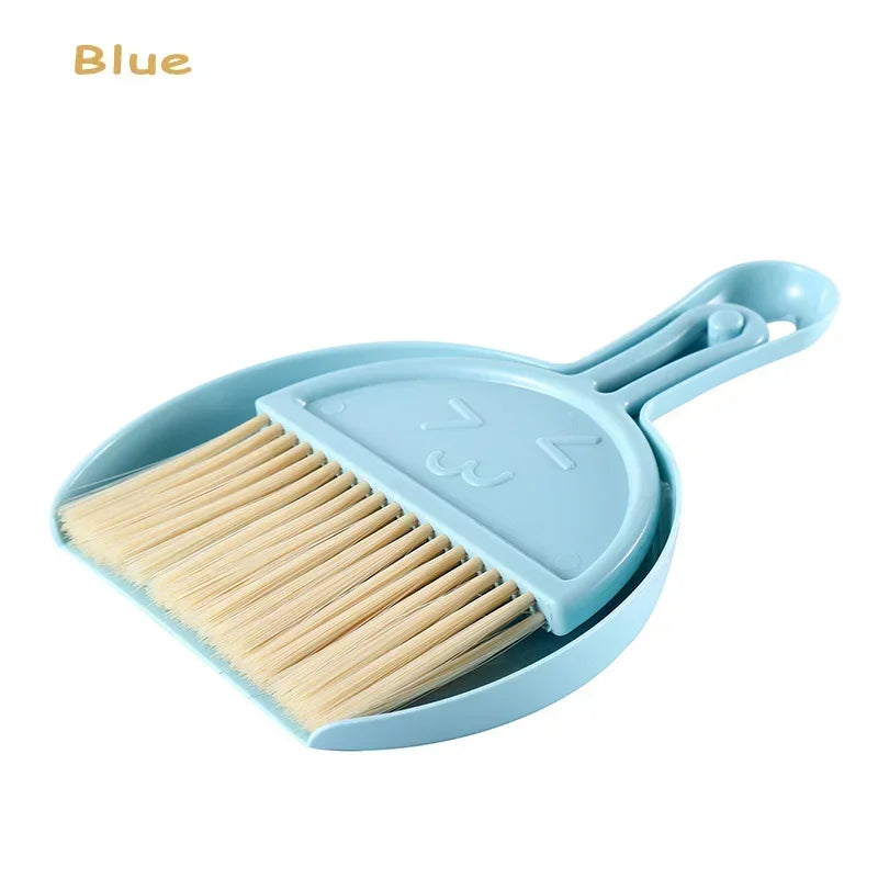 Household Desktop Mini Broom Keyboard Gap Cleaning Brush Small Broom Set with Dustpan Computer Debris Brush Home Cleaning Tools