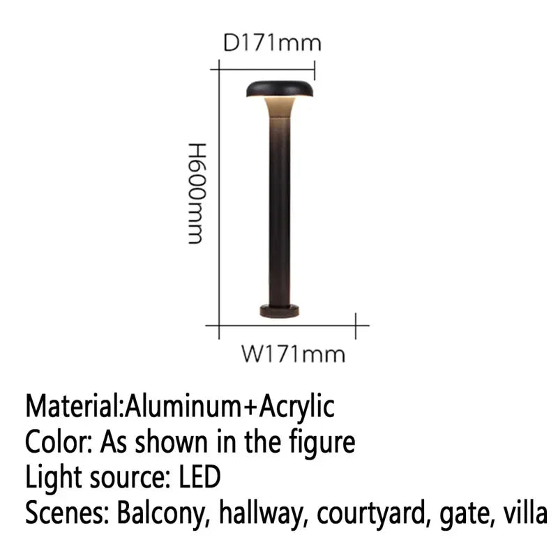 GISELLE Contemporary Outdoor Lawn Lamp LED Electric Waterproof Villa Garden Courtyard District Residential Quarters Lawn Lamp ﻿