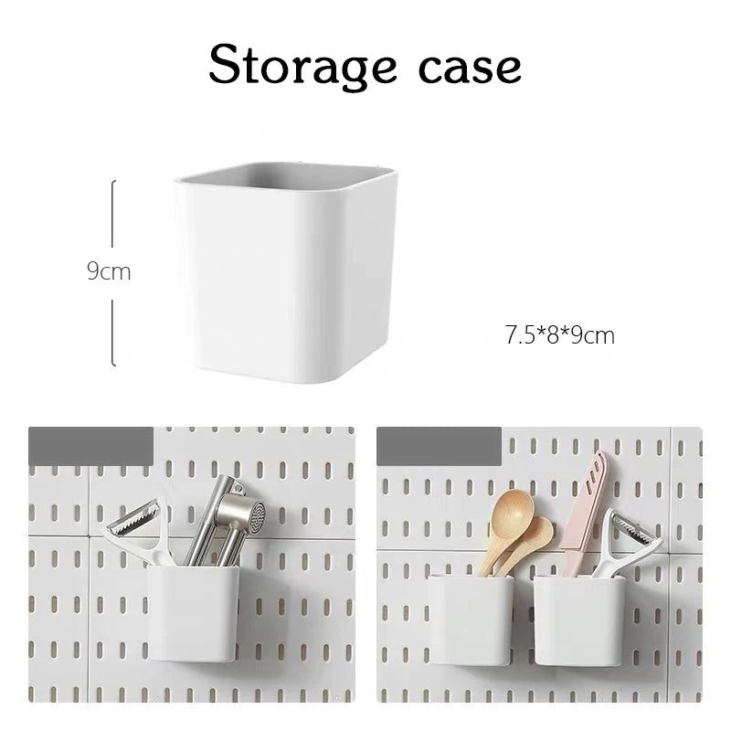DIY Pegboard and Accessories, Multifunction Kitchen Organization, No Drill, Shelf, Wall Panels, Wall-Mounted Storage Rack