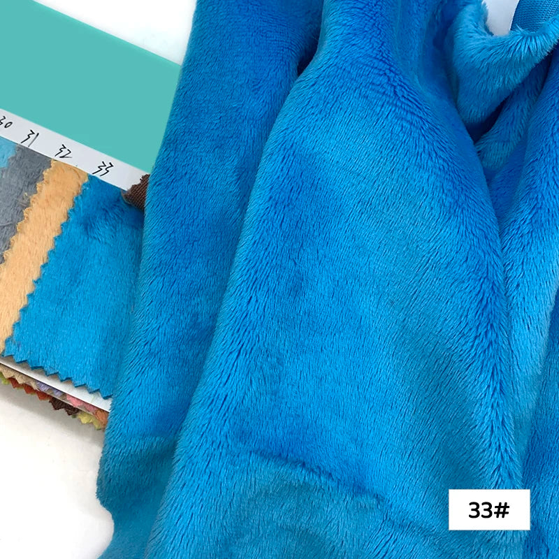 Plush Fabric 5mm Pile Length 100 Polyester 100 Colors Can Be Choose Hair Material For Popular Cotton Dolls DIY Handmade Fabric