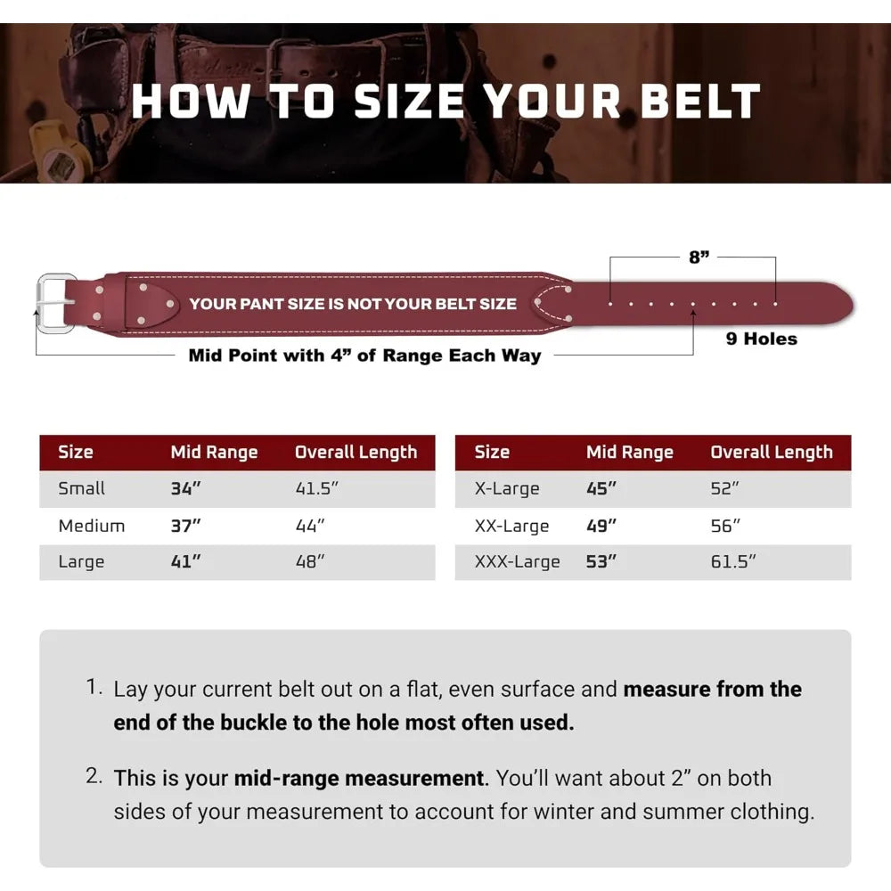 Best - Stronghold Comfort Belt System - Large, OxyRed - Wide 5” Belt for More Back Support