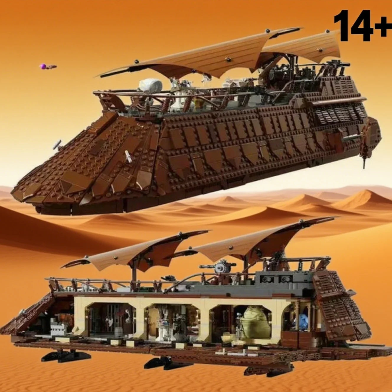 MINISO 2024 New 75397 Sail Barge Building Block Classic Sailboat Model Bricks Assembly Toys For Kids Girl Adult Christmas Gifts