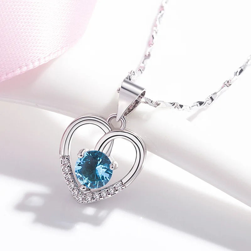 925 Sterling Silver Necklace Pendant Zircon High Quality Chain For Women Luxury Fashion Wedding Engagement Jewelry Party Gifts