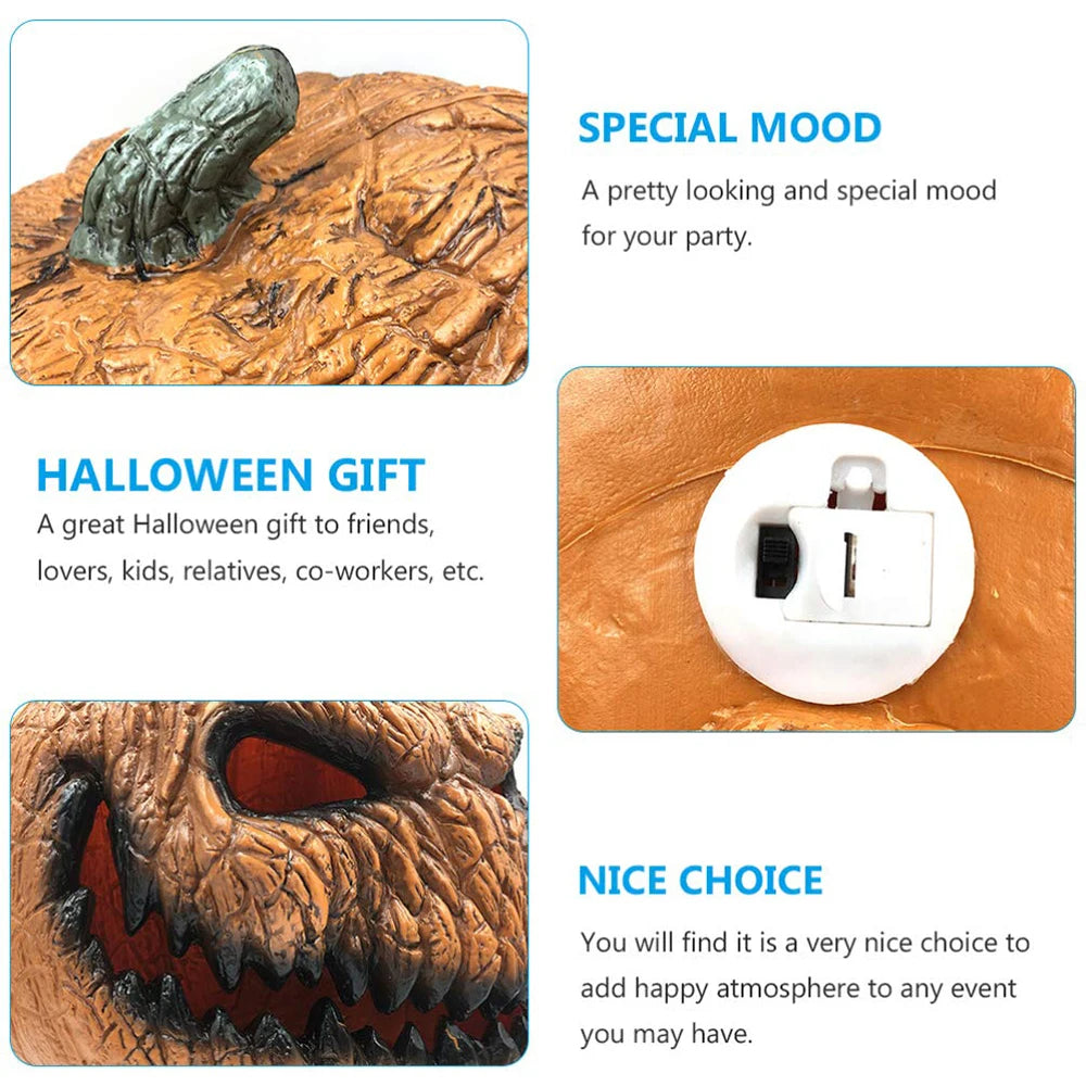 Horrible Evil Pumpkin Light Battery Powered Lamp Halloween Party Holiday Decor
