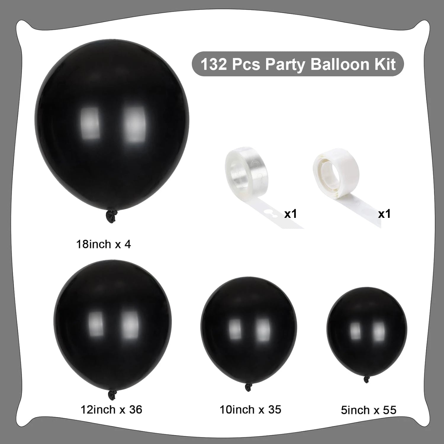 132PCS multi-color latex balloon set suitable for birthday parties, weddings, Valentine's Day party decoration