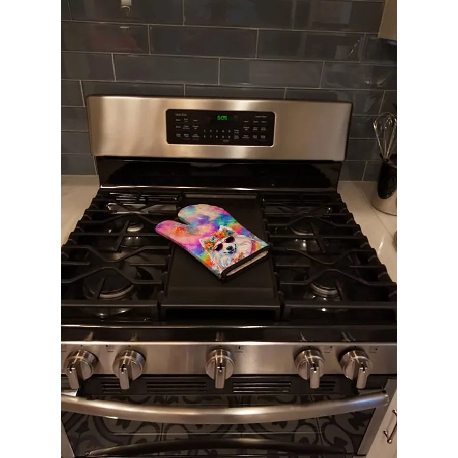 Samoyed Hippie Dawg Oven Mitt Heat Resistant Thick Oven Mitt for Hot Pans and Oven Kitchen Mitt Protect Hands Cooking Baking Gl