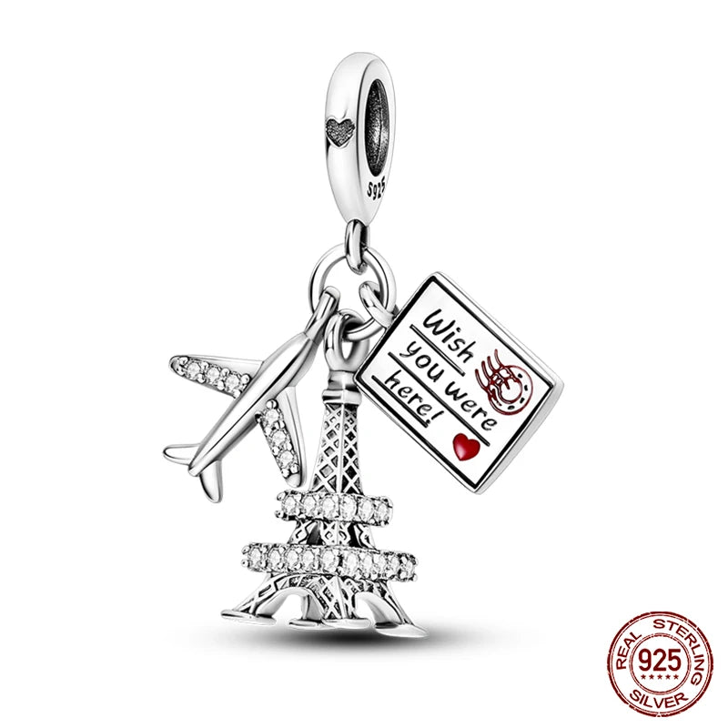 925 Silver Fashion Camera Coffee Cup Flower Charms Beads Fit Qikaola 925 Original Bracelet DIY Birthday Jewelry Making For Women