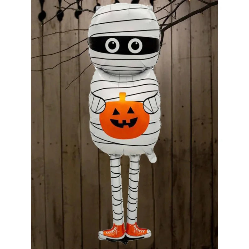 46*17in Halloween Bandage Pumpkin Mummy Balloons, Scary Party Decorations, Spooky Halloween Supplies, Perfect for Horror Parties