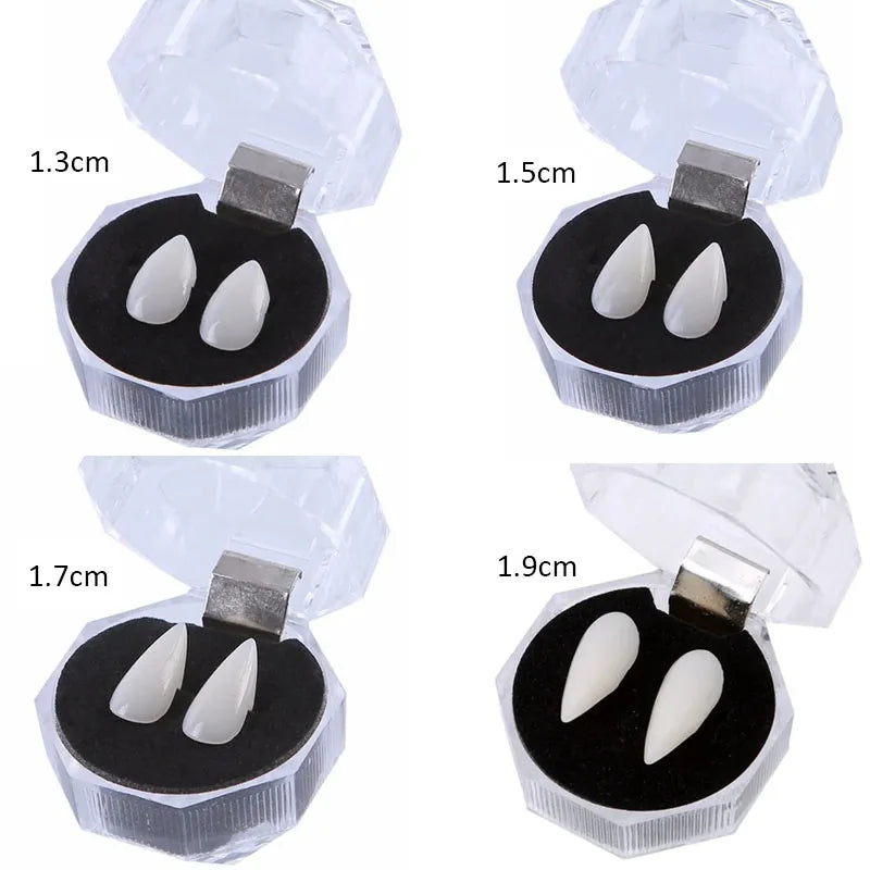 Vampire Teeth Fangs Dentures Props Halloween Costume Props False Teeth Solid Glue Denture Adhesive Halloween Party Decor