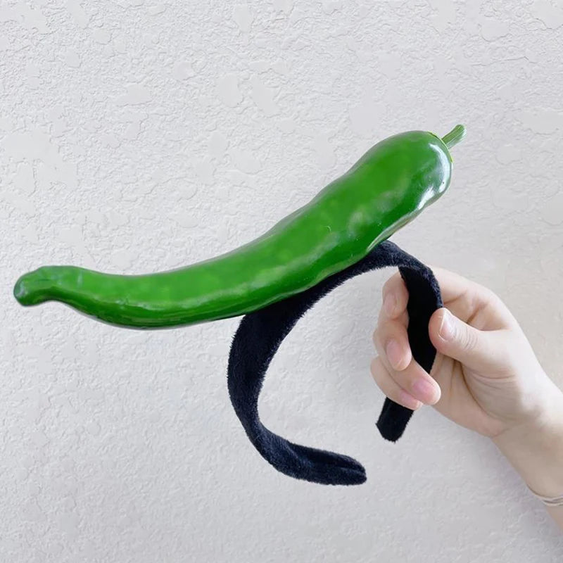 Funny Simulated Fruit Vegetable Hair Hoop Bread Carrot Banana Hairband Pepper Headband Birthday Cosplay Halloween Headwear