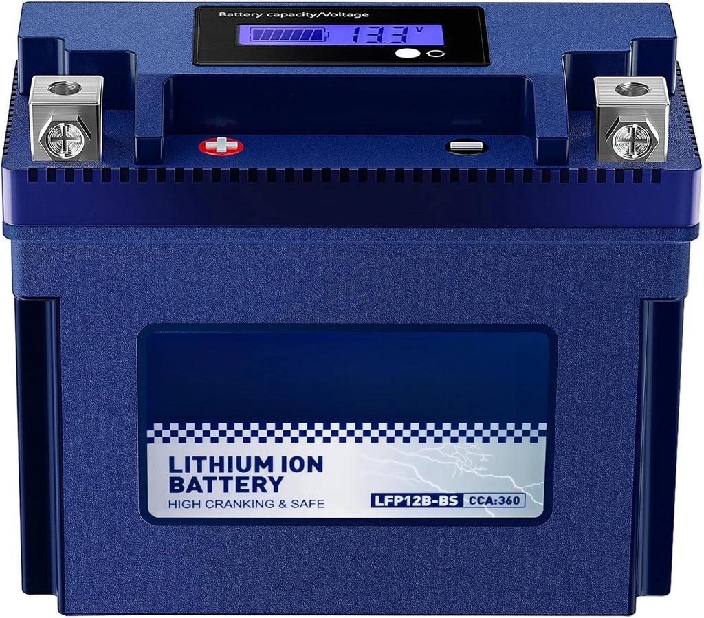 YT12B-BS, 3X Cranking Amps,Lithium LiFePO4 Motorcycle Battery, 12V 6Ah, 360CCA,Powersports Battery, Compatible for Ducati