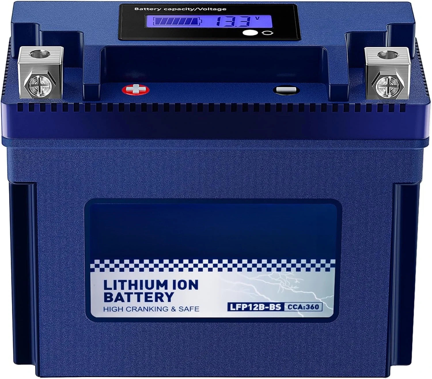 YT12B-BS, 3X Cranking Amps,Lithium LiFePO4 Motorcycle Battery, 12V 6Ah, 360CCA,Powersports Battery, Compatible for Ducati