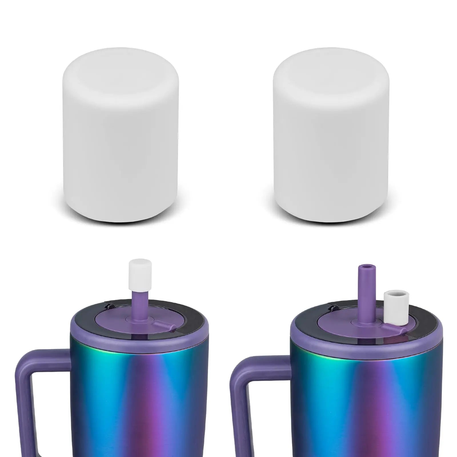 2 Pack Magnetic Straw Caps Compatible with BrüMate All Era and Resa Tumblers, Silicone Straw Caps Toppers Compatible with Brumat