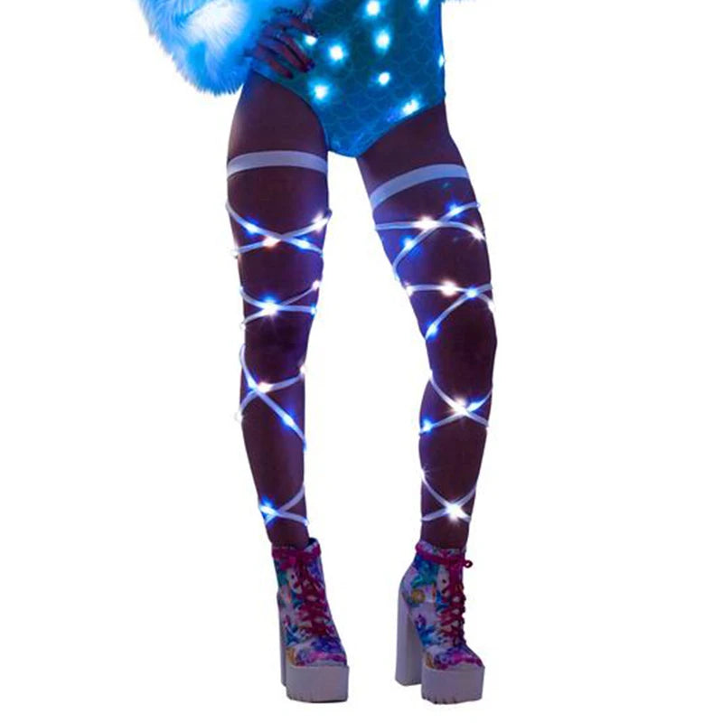 New Women's LED Rave Leg Wraps clothing accessories Personality Fashion Suitable For Multiple Scenarios LED lights Up Leg Wraps