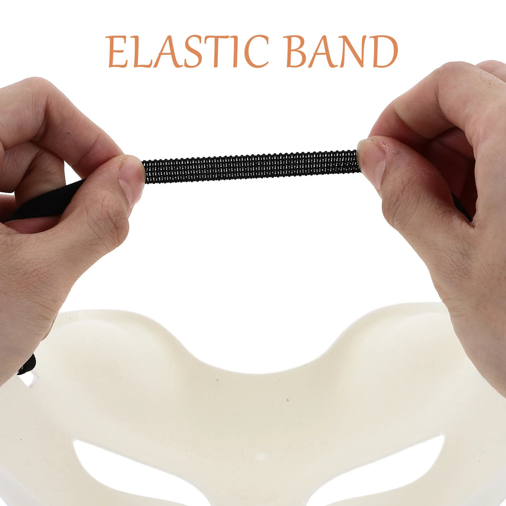 Blank Cat Cosplay Masks Embryo Plasma Cat Mask Paintable Halloween Mask White Half Face Mask Role-Playing Anime Party Costume