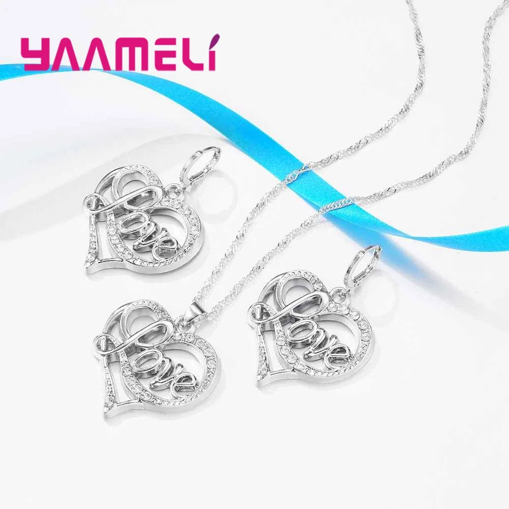 Factory Price Top Quality Wedding Jewelry Accessories 925 Sterling Silver Necklace Earrings Pendants