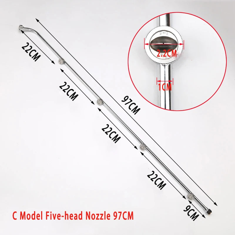 Water power spray gun Stainless Steel 3 head nozzle /4 Head nozzle /5 head nozzle Garden agricultural power spray gun