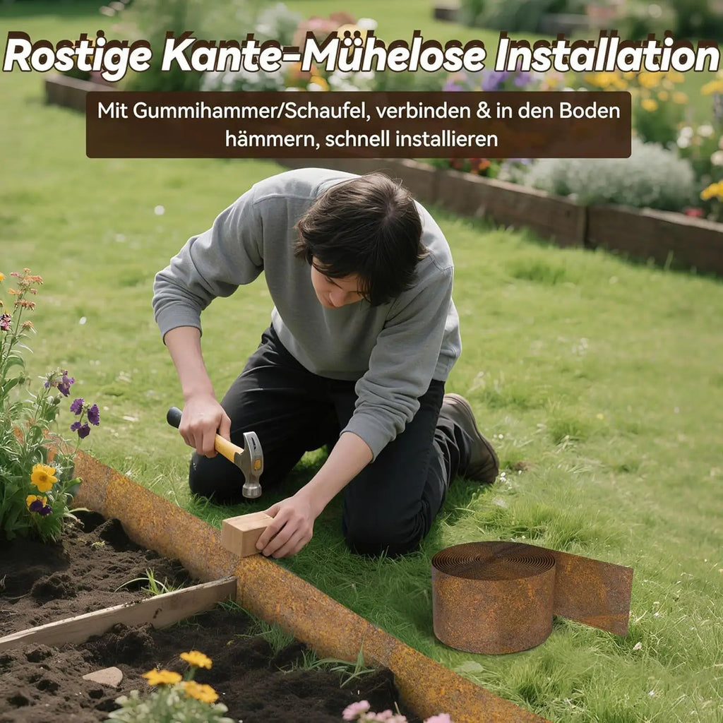 10M Garden Fence Garden Grass Lawn Edge Border Fence Ground Fence Combined with Pastoral Gardening Lawn Fence Landscapes Decor