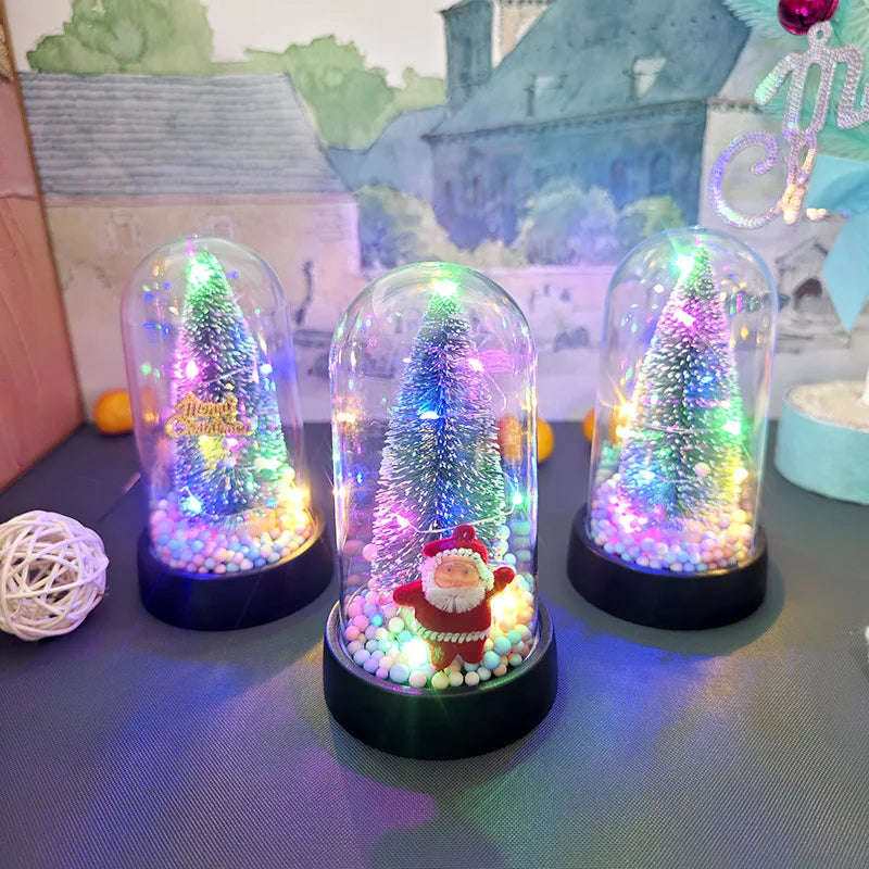 2025 New Christmas Decoration Glow LED Christmas Tree Snowman Ornaments Home Room Decor Xmas Navidad New Year Accessories Gift