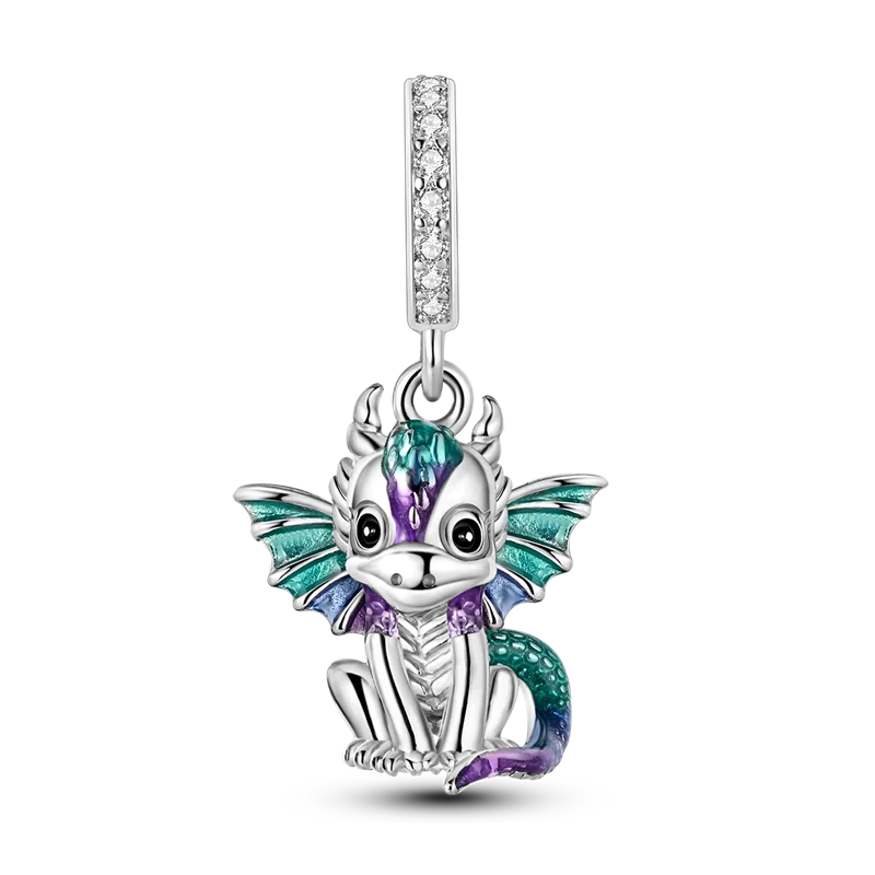 2025 Hot Sale Charms Bead 925 Sterling Silver Pink Butterfly Luminous Firefly Dangle Fit Bangle Bracelet Necklace DIY Jewelry