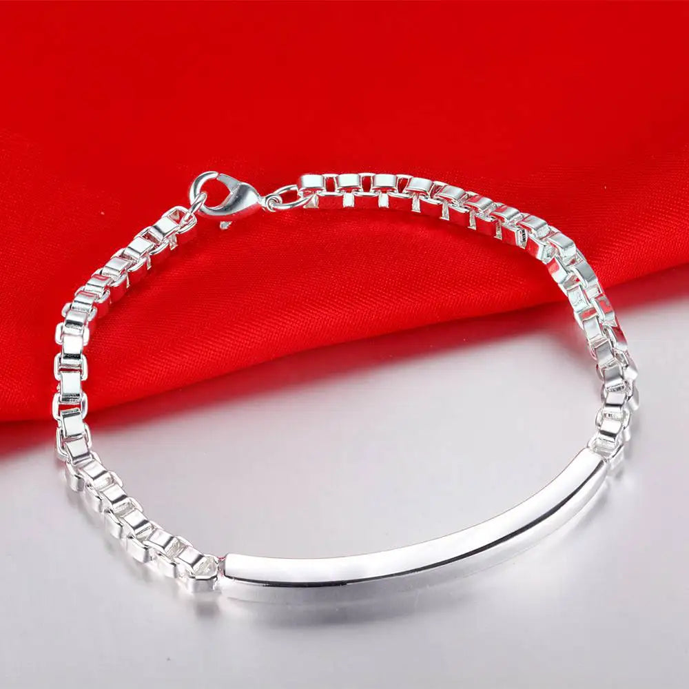 925 Sterling Silver Bracelet Red Zircon High Quality Romance Chain For Women Fashion Engagement Party Wedding Jewelry Gift