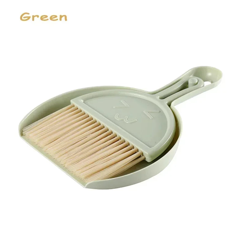 Household Desktop Mini Broom Keyboard Gap Cleaning Brush Small Broom Set with Dustpan Computer Debris Brush Home Cleaning Tools