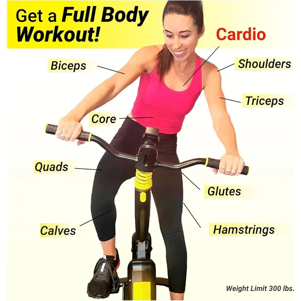 NEW-STEALTH GAME CYCLE: Full-Body Workout X-Bike, Gamified Cardio with 5 Free Games, Foldable Magnetic Cycle,