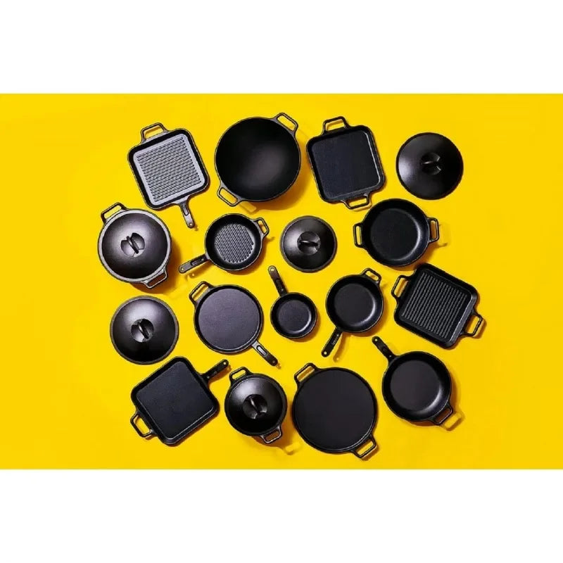 HOME. BOLD 12 Inch Seasoned Cast Iron Square Griddle, Design-Forward Cookware