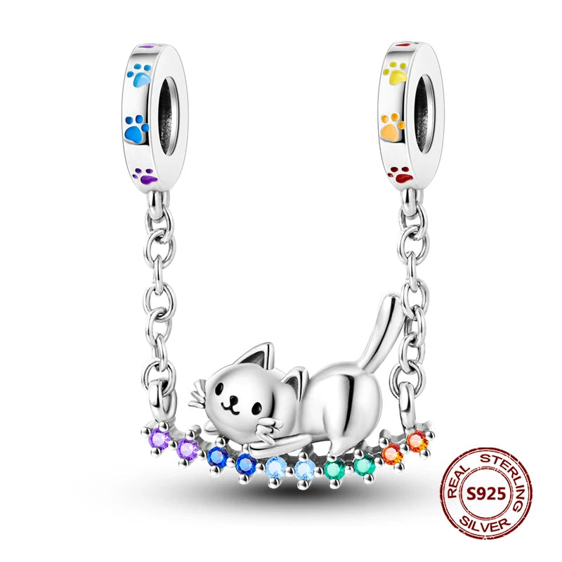 925 Sterling Silver Strawberry Turtle Owl Charm Beads Suitable For Original Bracelet Women DIY Jewelry Making Birthday Gifts