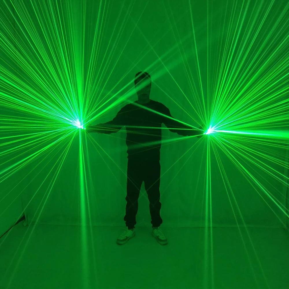 Sky Star 532nm Green Laser Gloves LED Lazer Mitten Ray Gloves For DJ Disco Music Party Wedding Festival Nightclub Club Show