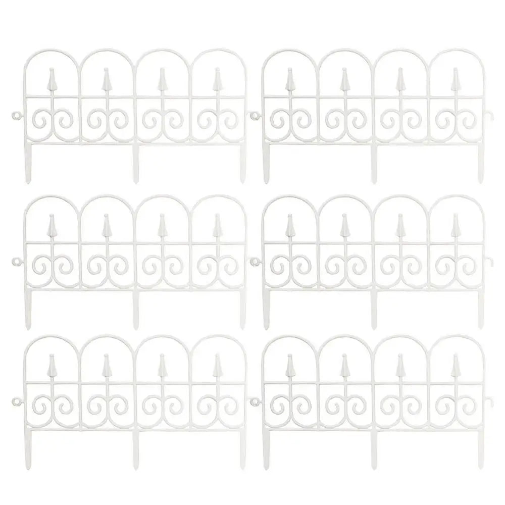 Garden Border Edging Fence 6pcs Garden Fence Panels Flexible Detachable Tree Fence Weatherproof Splicing Fence Landscape Path