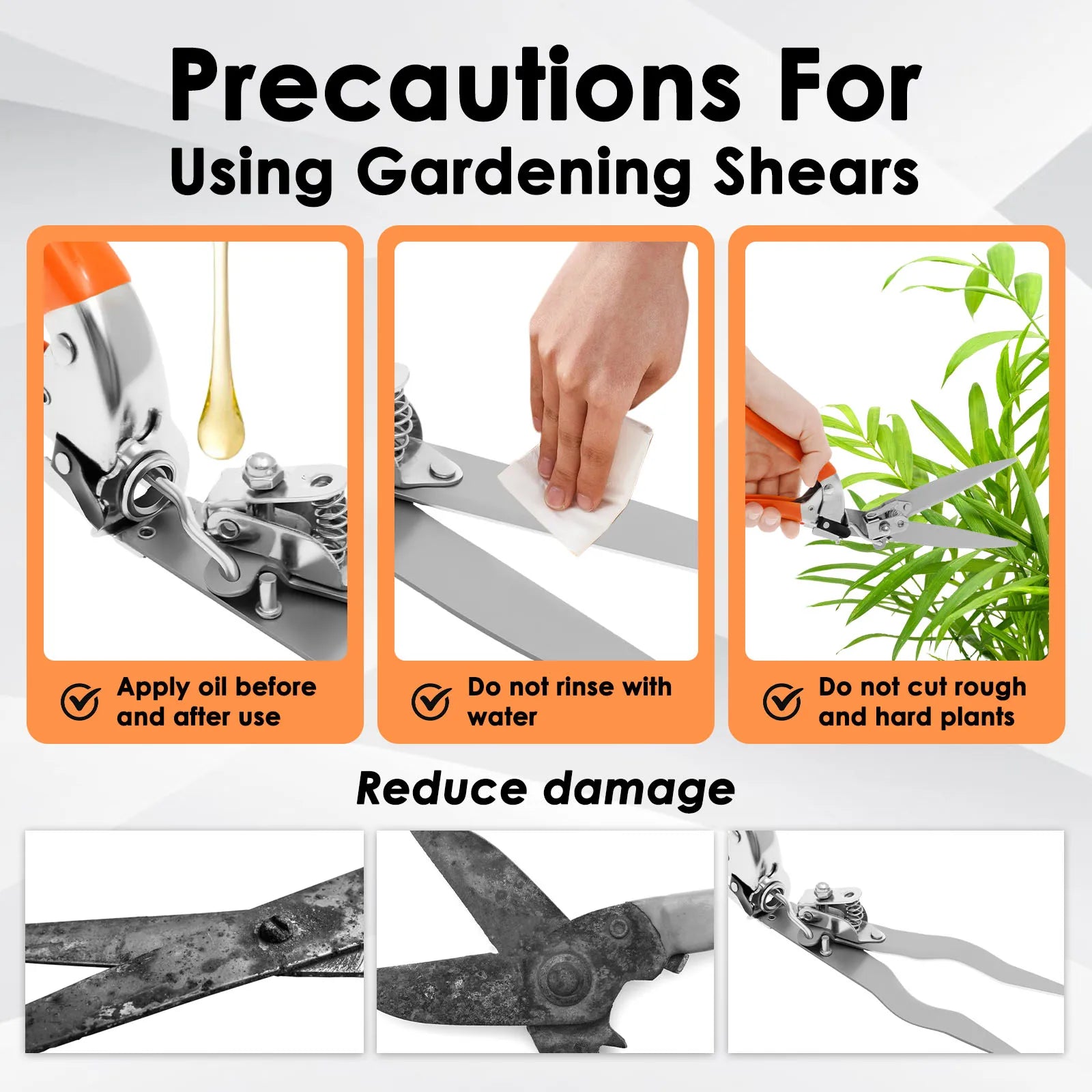 Garden Lawn Grass Shears Stainless Steel  Rotatable 180°/360° Garden Scissors  Lawn Garden Mowing Shears  Labor Saving for Yard