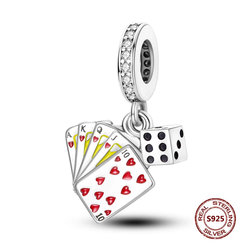 925 Sterling Silver Strawberry Turtle Owl Charm Beads Suitable For Original Bracelet Women DIY Jewelry Making Birthday Gifts