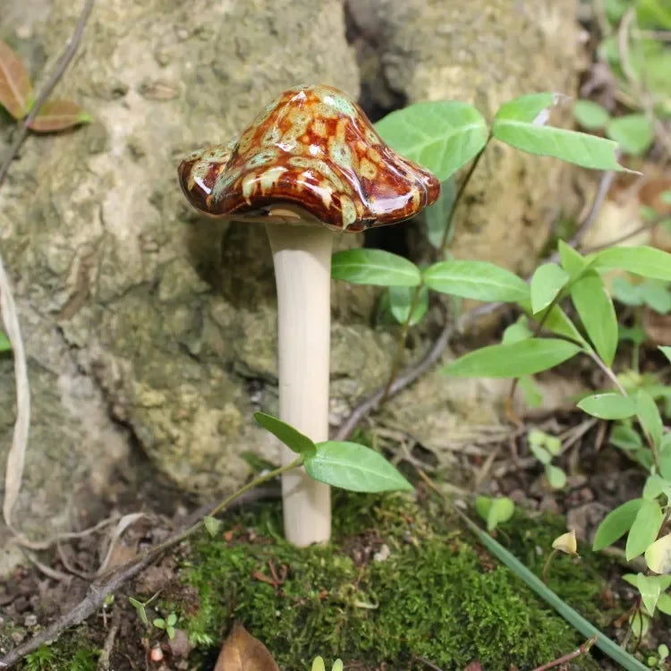 4 ceramic crafts, fleshy flower pot decoration, exposed mushroom garden decoration