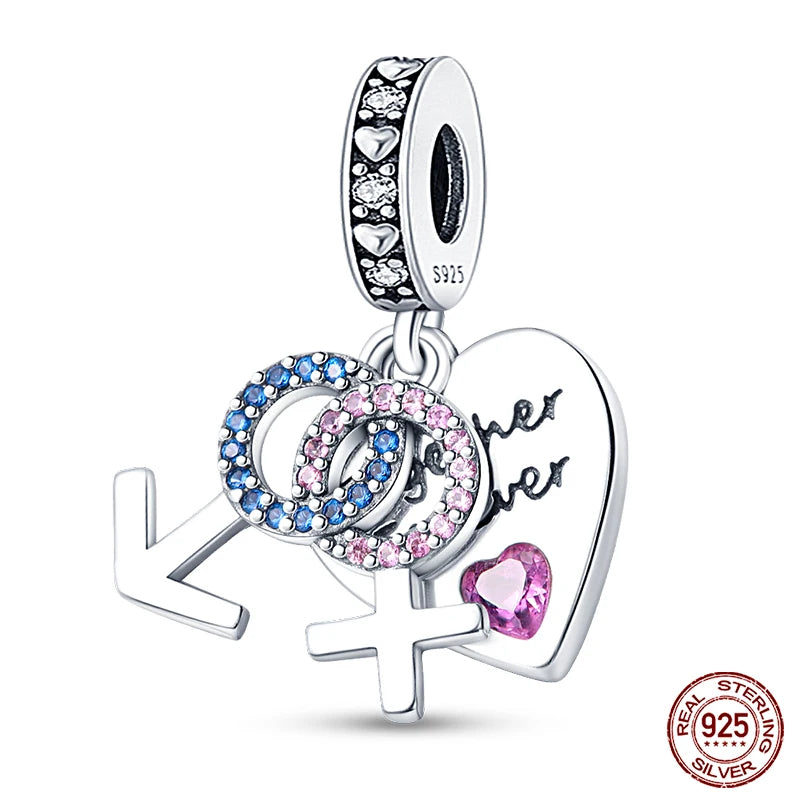 new in Real 925 Sterling Silver Boys and Girls Bicycle Charms Beads Fit Qikaola 925 Original Bracelets Fine DIY Jewelry Making