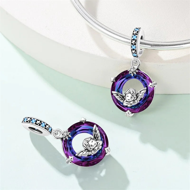 Fit Qikaola 925 Original Bracelet Fashion Bee Astronaut Eiffel Tower 925 Silver Charms Beads Fine DIY Birthday Jewelry For Women