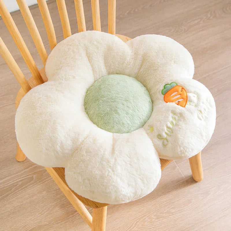 Long Plush Flower Shape Sofa Decor Cushion Stuffed Pink Peach Blossom Flower Baby Floor Playmat Birthday gift Office Seat Pillow